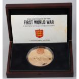 The Centenary of the First World War Guernsey gold 5oz coin, in fitted case