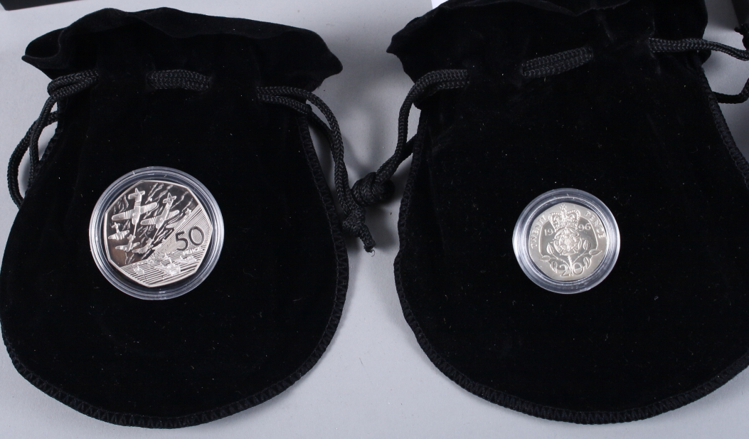 A number of Royal Mint silver proof coins, including £5, £1, 50p - Image 16 of 17