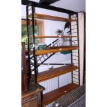 A range of 1960s "Ladder Rack" shelf wall units