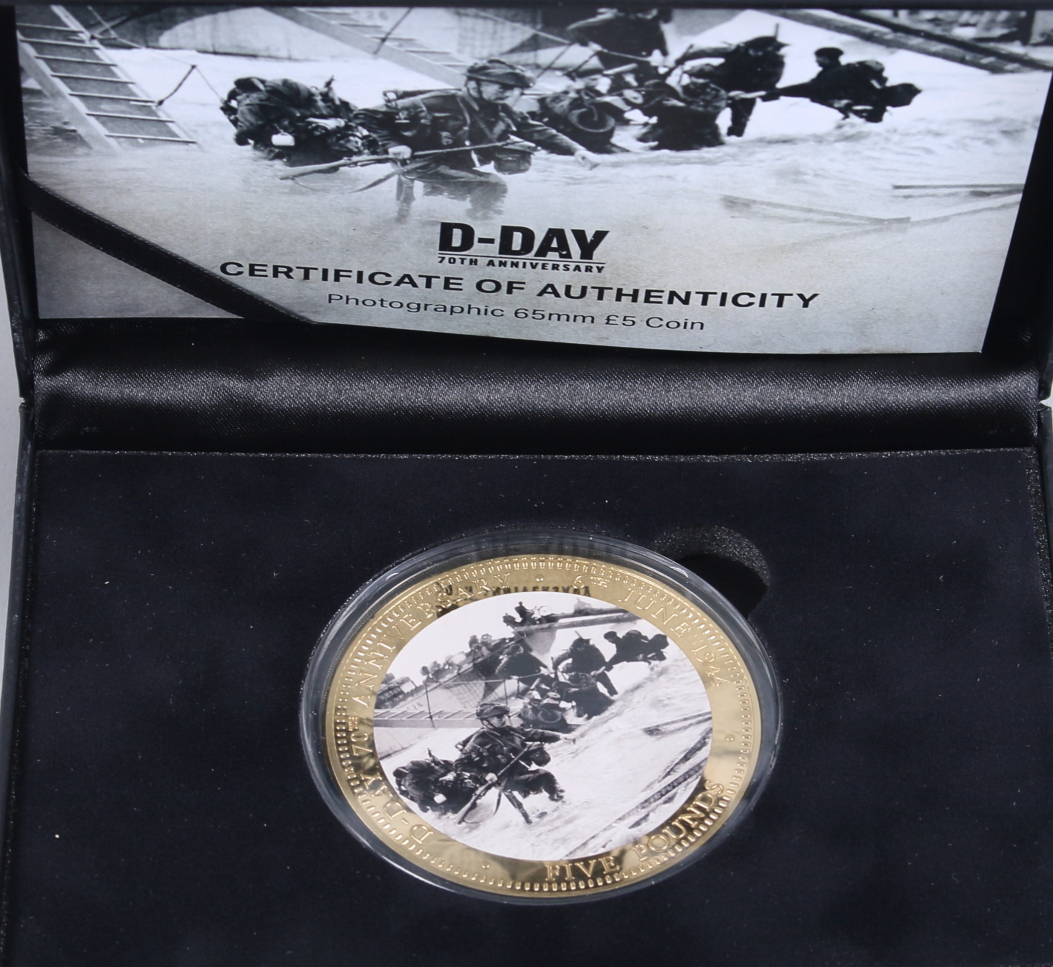 The Centenary of WWI coin collection, in fitted case, two D-Day 70th Anniversary £5 coins, in fitted - Image 3 of 7