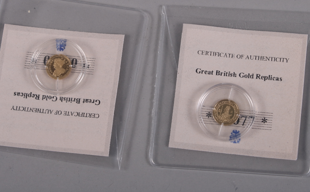 Fifteen Great British Gold Replicas, struck in 14ct gold - Image 7 of 10