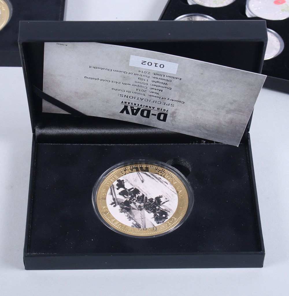 The Centenary of WWI coin collection, in fitted case, two D-Day 70th Anniversary £5 coins, in fitted - Image 6 of 7