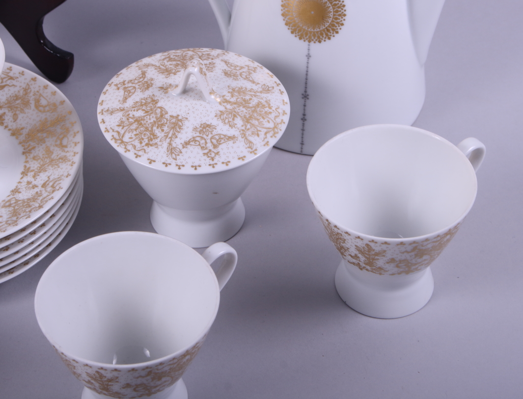 A Rosenthal Studio Line "Form 2000" pattern coffee service for six with gilt decoration by Bjorn - Bild 4 aus 10