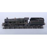 An O gauge three-rail "Windsor Castle" steam locomotive with tender, a carriage for restoration