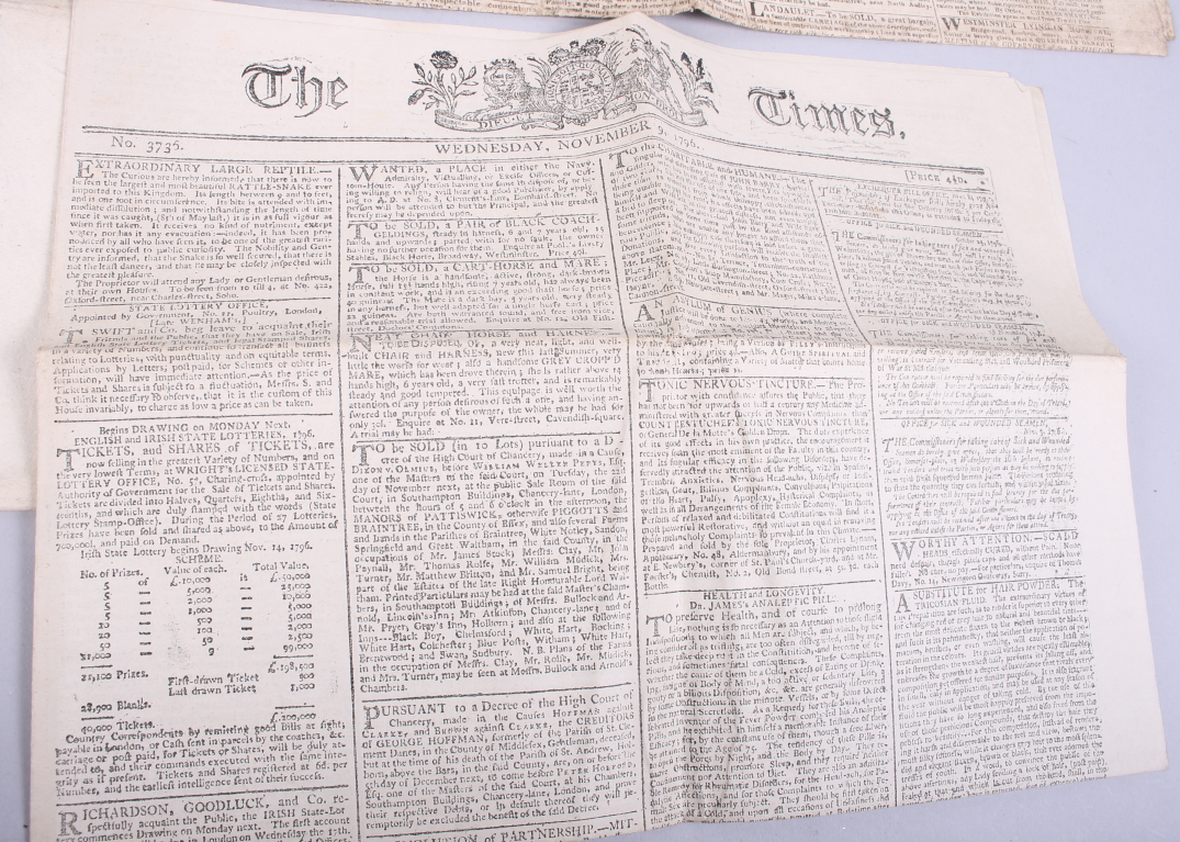 Two early 19th century newspapers, "The Observer" April 13 1821 and "The Morning Post" April 10 - Image 2 of 4