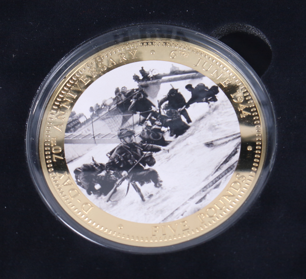 The Centenary of WWI coin collection, in fitted case, two D-Day 70th Anniversary £5 coins, in fitted - Image 4 of 7
