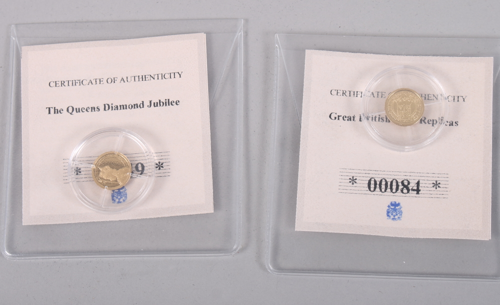 Fifteen Great British Gold Replicas, struck in 14ct gold - Image 2 of 10