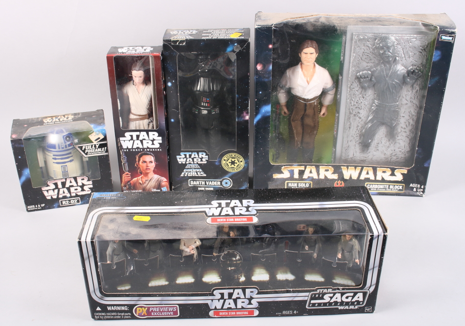 A Star Wars "The Kenner Collection" Action Collection figure of Han Solo and the Carbonite Block,