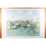 Terence Cuneo: four signed prints, "Sleigh Post", "First Air Post", "Air Drop" and "Le Shuttle"