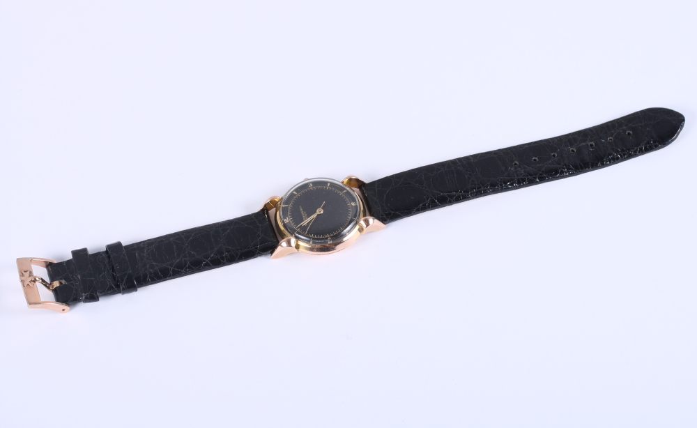 A gentleman's mid-size 18ct gold cased Vacheron & Constantin wristwatch, black enamel dial with - Image 2 of 8