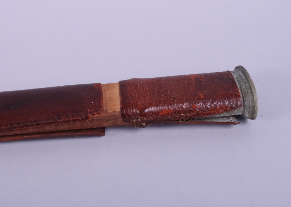 A Royal Artillery sword, in leather sheath, said to be owned by Colonel Buckthort Hooten-Oliver OBE, - Image 8 of 8