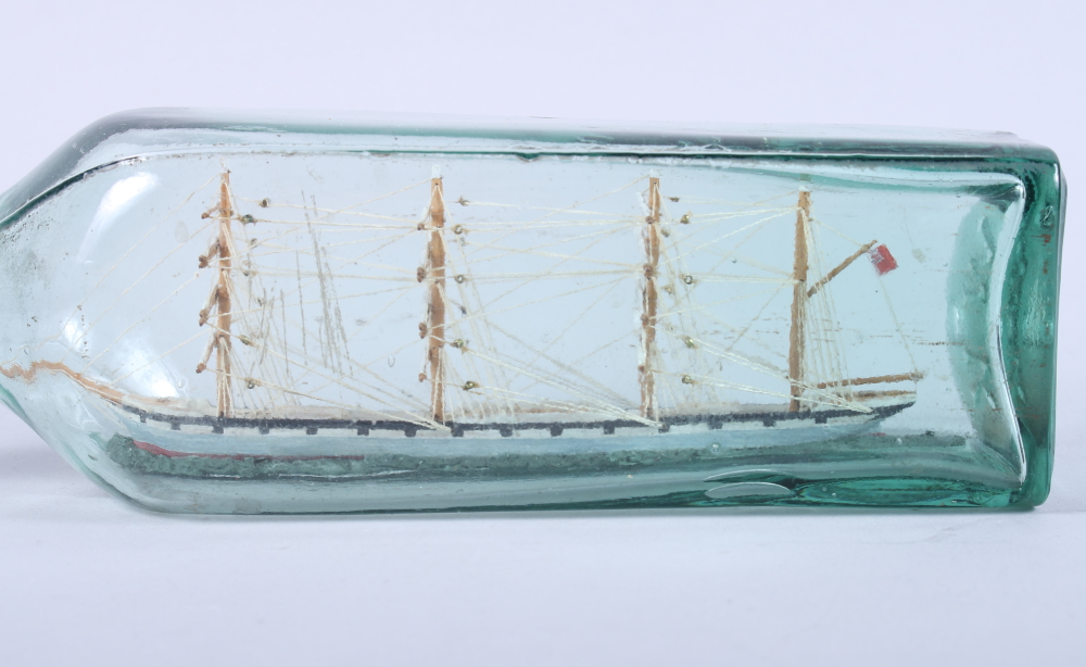 A model of a ship in a bottle, 10" wide - Image 2 of 5