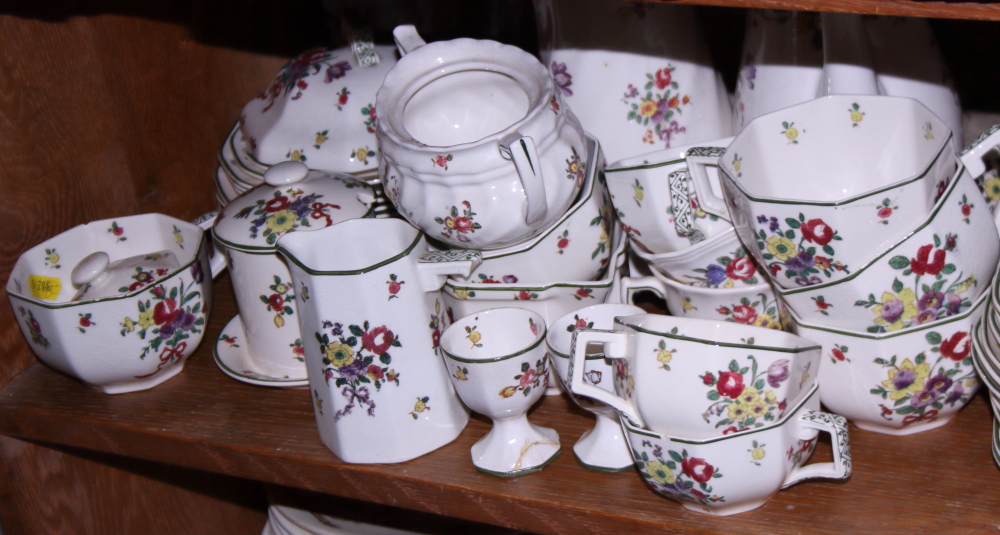 A Royal Doulton "Old Leeds Sprays" pattern part tea service (damages) and a Tokyo part dinner - Image 2 of 6