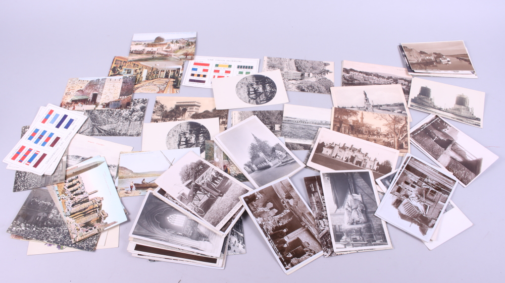 A selection of early to mid 20th century postcards, mostly topographical