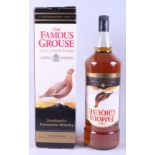 A 4.5 litre bottle of Famous Grouse whisky, boxed