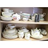 A Royal Doulton "Coppice" pattern part combination service, forty pieces approx, two similar pieces,