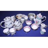 A Royal Doulton "Burgundy" pattern coffee set, two other coffee sets, and other decorative china