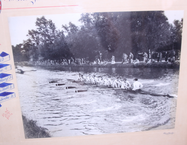 A painted rowing blade, Fitzwilliam House, 1st May 1938 boat, by E Norris, used by W E Roscher, 145" - Image 10 of 10