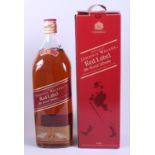 A 4.5 litre bottle of Johnny Walker Red Label whisky, boxed