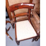A pair of late Regency mahogany side chairs