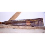 A painted rowing blade, Fitzwilliam House, 1st May 1938 boat, by E Norris, used by W E Roscher, 145"