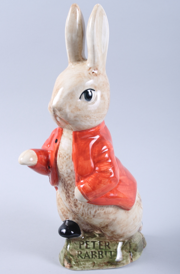 A Sylvac ceramic figure of Peter Rabbit, dressed in red coat, 13 1/2" high