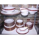 A Royal Worcester "Medici" pattern bone china dinner service