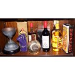 An assortment of alcohol, including Crown Royal Whisky, General Manager Private Reserve Double