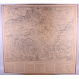 A geological survey map of Great Britain, in strip frame, and a reproduction Ordnance Survey map,
