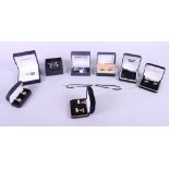 A necklace set brilliants and a collection of cufflinks, including Burberry, Kristina Charrington,