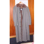 A Coatwrights Invertere wool and alpaca lined overcoat, 24" shoulder width