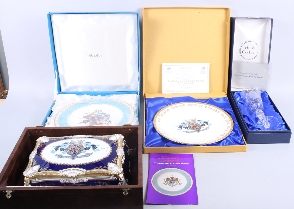 A Paragon bone china limited edition commemorative cigar box, Winston Churchill 299/500 (hair