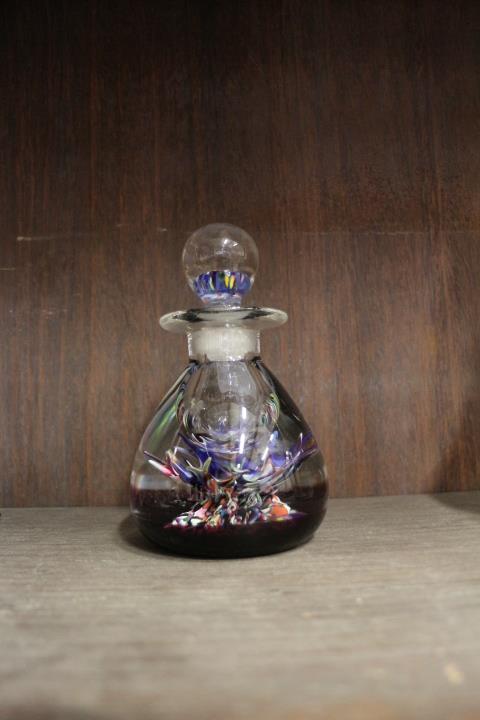 A Caithness glass ink bottle and stopper