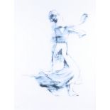 Robert Heindel: a signed limited edition giclee print, "White Skirt on a Grey Study", 23/150, in