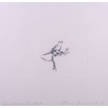 † Tracey Emin, 2012: a signed limited edition etching, "Small and Beautiful", 145/300, in white
