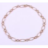 A 9ct gold fancy link necklace, 27.2g