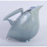 An Anthony Theakston salt glazed bird jug, 9" high