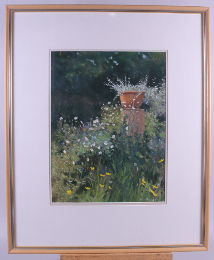 David Addey: watercolours, "Mist at Temple Island", 8 1/2" x 14", in strip frame, and a Peter Thomas - Image 5 of 6