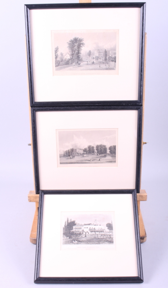 An etching, Continental waterway scene, in black and gilt frame, and three prints, including Chalk - Image 5 of 8