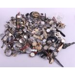 A quantity of wristwatches and pocket watch parts (for spares)