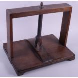 A 19th century mahogany book press, 16" wide