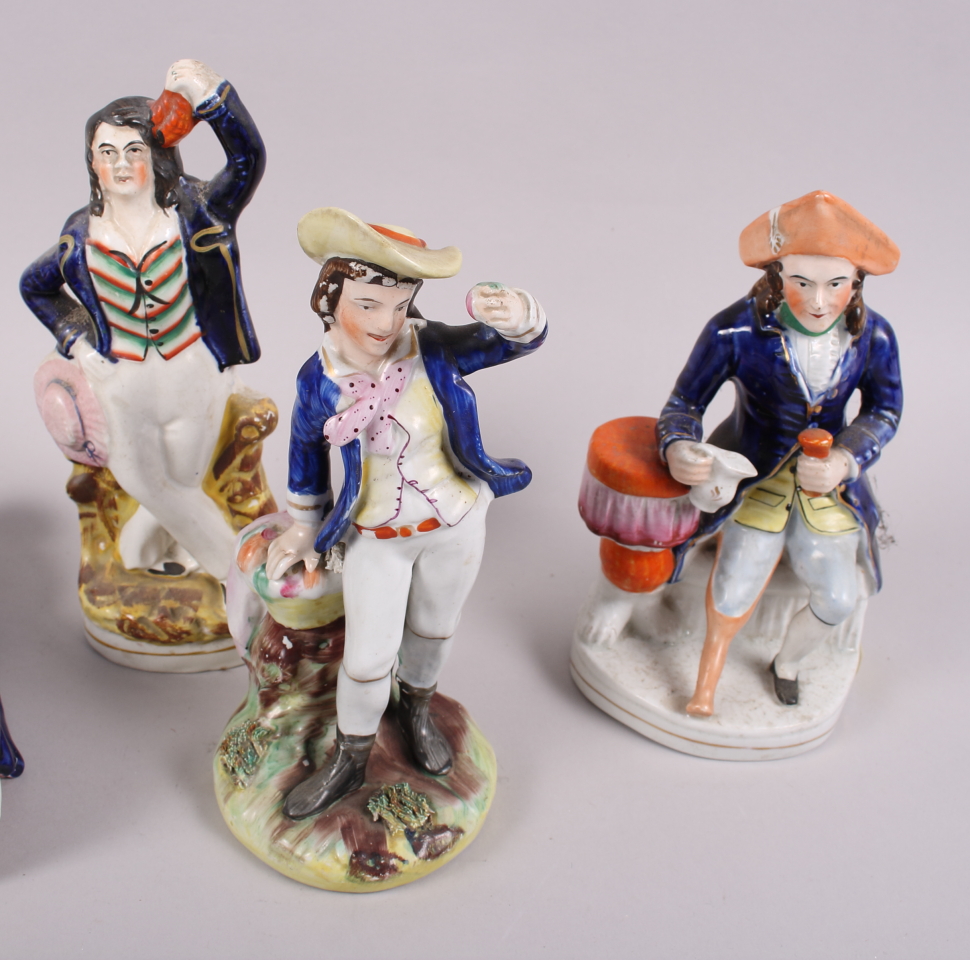 A 19th century Staffordshire figure group, death of Nelson, 8 1/4" high, a 19th century - Image 5 of 7