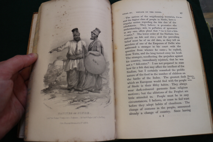Burnes: "Travels into Bokhara", three vols illust, calf, London 1834 India Interest - Image 5 of 14