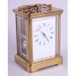 A Matthew Norman model 1750A brass cased carriage clock with eight-day striking movement, 5 1/2"