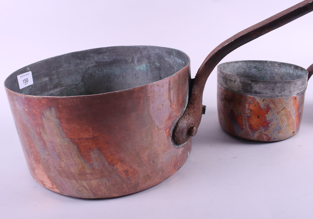Three copper saucepans, in sizes - Image 2 of 3