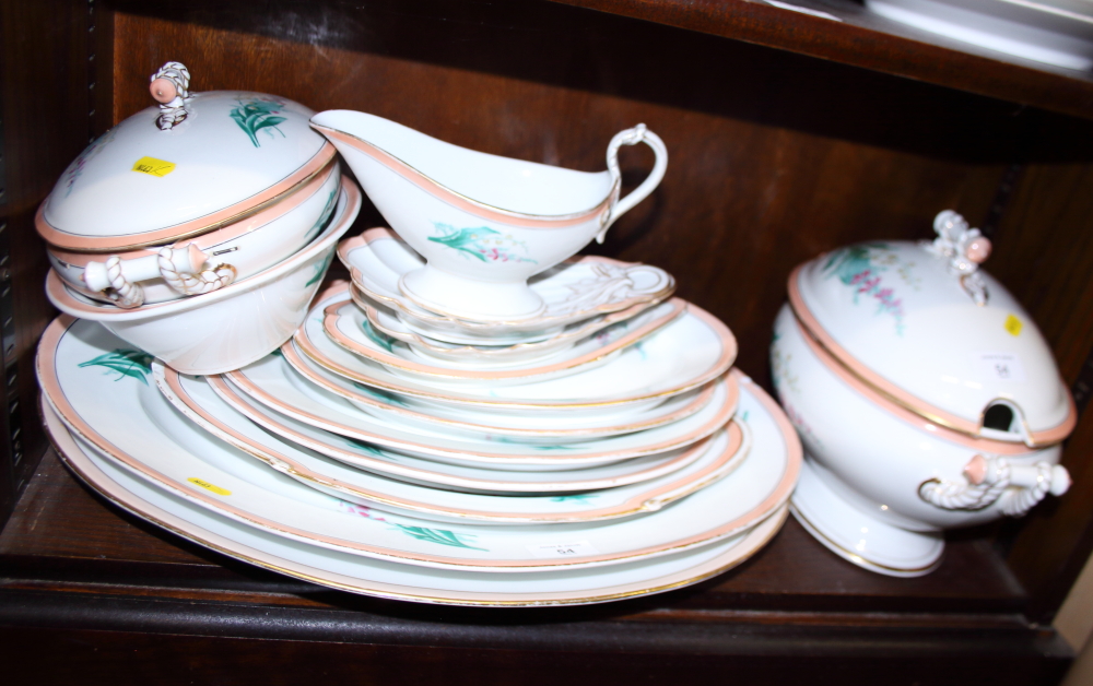 A J L Cassidy & Co "Montreal" pattern part dinner service, eight Helmsdale pottery soup bowls and - Image 2 of 2