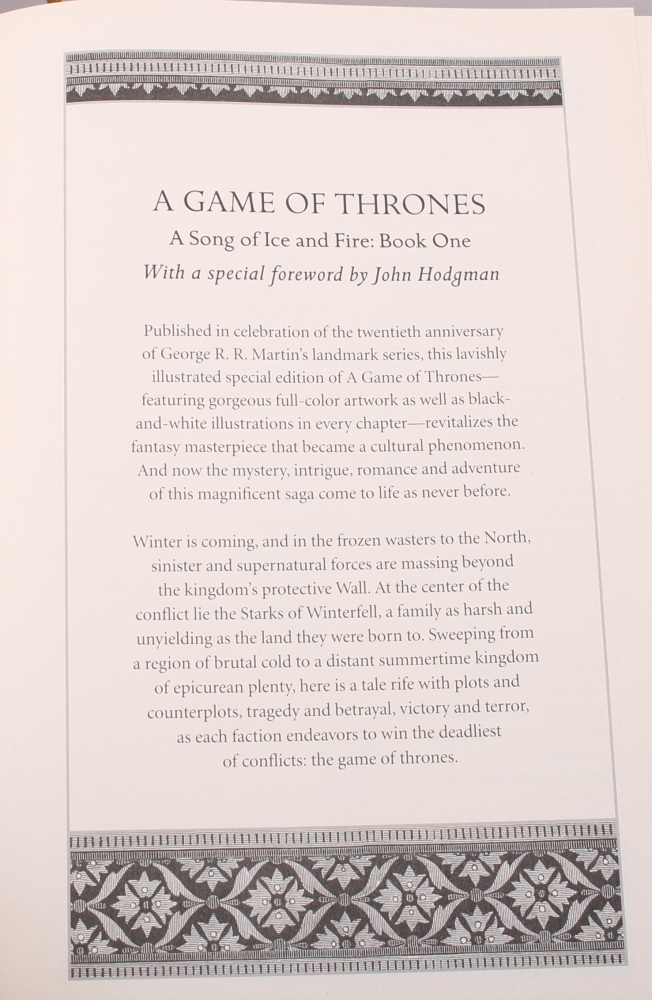 George R R Martin: "A Game of Thrones - The Illustrated Edition: A Song of Ice and Fire", vol I, and - Image 9 of 10