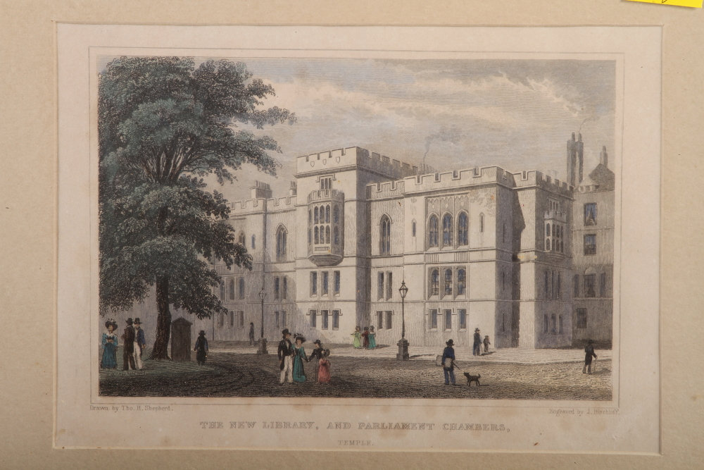 A print, East view of King Henry VII's palace on Richmond Green, and other prints, Inns of Court, - Image 9 of 10