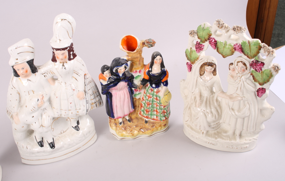 A 19th century Staffordshire figure group, Burns and Highland Mary, 12" high, a 19th century - Image 6 of 7