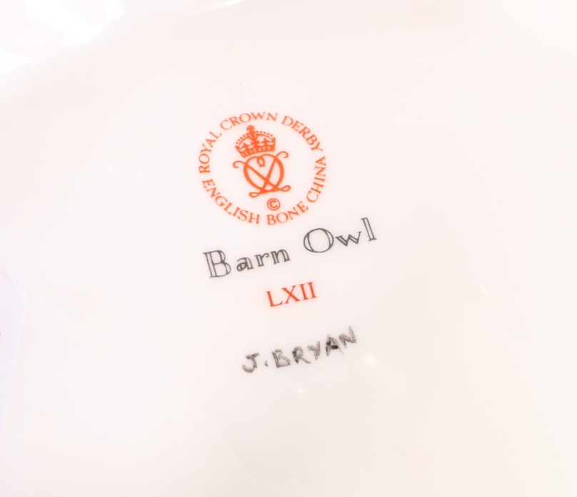 A Royal Crown Derby model of a barn owl, by J Bryan, in box - Image 3 of 3